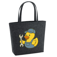 Filz Shopper Quietscheente Kfz-Mechatronik Comic...