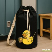 Seesack Quietscheente Lehrer Comic Gummiente 20 Liter Black