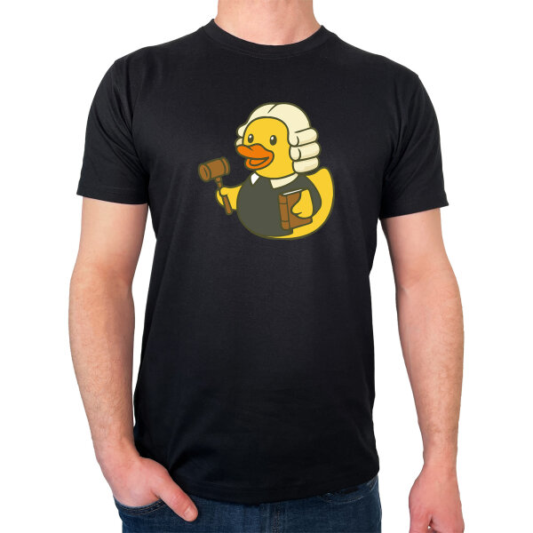 Herren T-Shirt Quietscheente Jurist Comic Gummiente