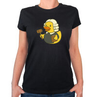 Damen T-Shirt Quietscheente Jurist Comic Gummiente