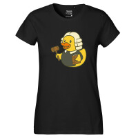 Damen T-Shirt Quietscheente Jurist Comic Gummiente
