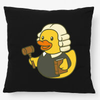 Kissen Quietscheente Jurist Comic Gummiente 40x40cm