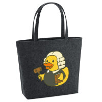 Filz Shopper Quietscheente Jurist Comic Gummiente 22 Liter