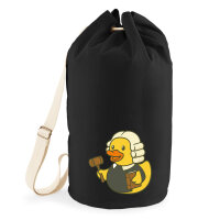 Seesack Quietscheente Jurist Comic Gummiente 20 Liter Black