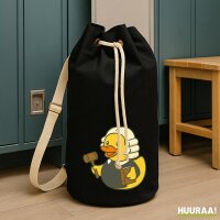 Seesack Quietscheente Jurist Comic Gummiente 20 Liter Black
