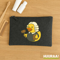 Kulturbeutel Quietscheente Jurist Comic Gummiente 1 Liter...