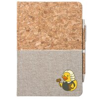 Notizbuch A5 Quietscheente Jurist Comic Gummiente 80...