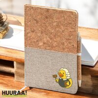 Notizbuch A5 Quietscheente Jurist Comic Gummiente 80...