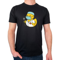 Herren T-Shirt Quietscheente Medizin Comic Gummiente