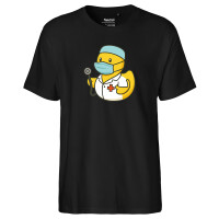 Herren T-Shirt Quietscheente Medizin Comic Gummiente