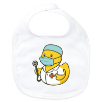 Baby Lätzchen Quietscheente Medizin Comic Gummiente...