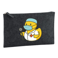 Kulturbeutel Quietscheente Medizin Comic Gummiente 1...