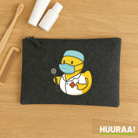 Kulturbeutel Quietscheente Medizin Comic Gummiente 1...