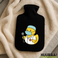 W&auml;rmflasche Quietscheente Medizin Comic Gummiente