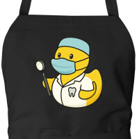 Schürze Quietscheente Zahnmedizin Comic Gummiente...