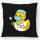Kissen Quietscheente Zahnmedizin Comic Gummiente 40x40cm