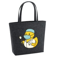 Filzshopper Quietscheente Zahnmedizin Comic Gummiente, 22...