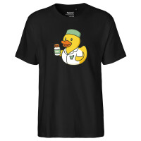 Herren T-Shirt Quietscheente Pharmazie Comic Gummiente