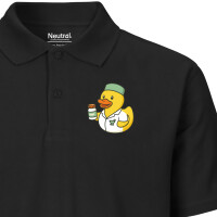 Herren Polo Shirt Quietscheente Pharmazie Comic Gummiente