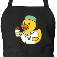 Schürze Quietscheente Pharmazie Comic Gummiente mit...