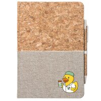 Notizbuch A5 Quietscheente Pharmazie Comic Gummiente 80...
