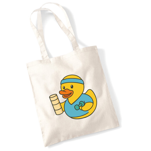 Jutebeutel Quietscheente Physiotherapie Comic Gummiente 10 Liter