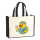 Jutetasche Quietscheente Physiotherapie Comic Gummiente 21 Liter Black