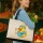 Jutetasche Quietscheente Physiotherapie Comic Gummiente 21 Liter Black