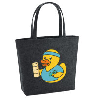 Filz Shopper Quietscheente Physiotherapie Comic Gummiente...