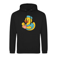 Unisex Hoodie Quietscheente Hebamme Comic Gummiente