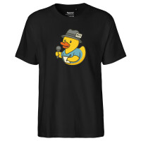 Herren T-Shirt Quietscheente Journalismus Comic Gummiente