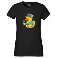 Damen T-Shirt Quietscheente Journalismus Comic Gummiente