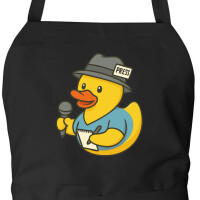 Schürze Quietscheente Journalismus Comic Gummiente...