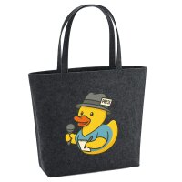 Filzshopper Quietscheente Journalismus Comic Gummiente,...