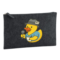 Kulturbeutel Quietscheente Journalismus Comic Gummiente 1...