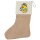 Weihnachtsstrumpf Quietscheente Journalismus Comic Gummiente Beige Jute