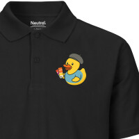 Herren Polo Shirt Quietscheente Grafikdesign Comic Gummiente