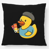 Kissen Quietscheente Grafikdesign Comic Gummiente 40x40cm