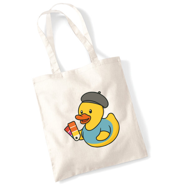 Jutebeutel Quietscheente Grafikdesign Comic Gummiente 10 Liter