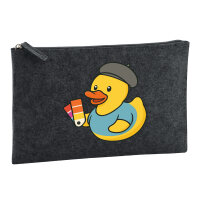 Kulturbeutel Quietscheente Grafikdesign Comic Gummiente 1...