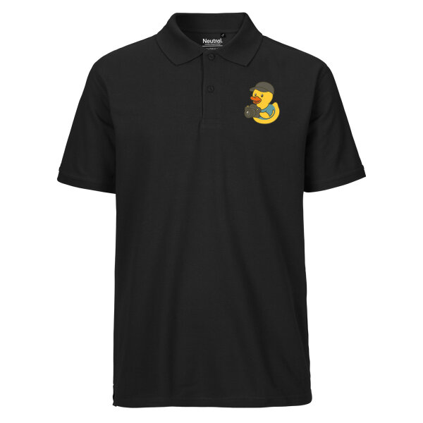 Herren Polo Shirt Quietscheente Fotografie Comic Gummiente