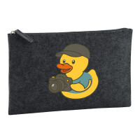 Kulturbeutel Quietscheente Fotografie Comic Gummiente 1...