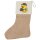 Weihnachtsstrumpf Quietscheente Fotografie Comic Gummiente Beige Jute