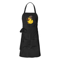Schürze Quietscheente Hexe Comic Gummiente mit Taschen