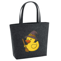 Filz Shopper Quietscheente Hexe Comic Gummiente 22 Liter