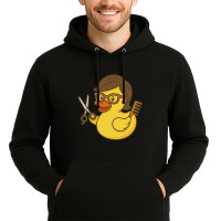 Unisex Hoodie Quietscheente Friseurin Comic Gummiente