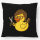 Kissen Quietscheente Friseurin Comic Gummiente 40x40cm