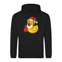 Unisex Hoodie Quietscheente Weihnachtsmann Comic Gummiente