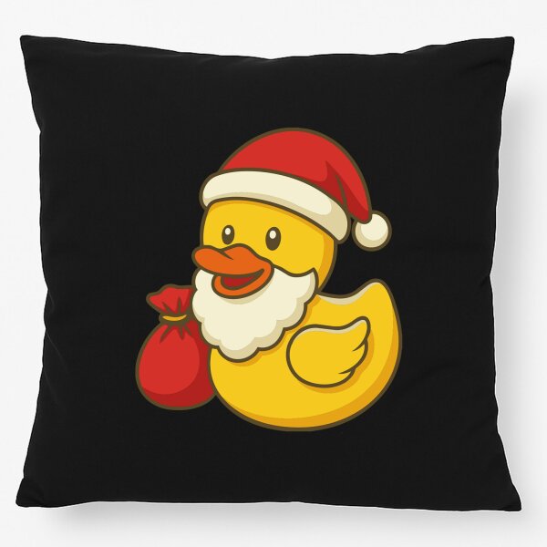 Kissen Quietscheente Weihnachtsmann Gummiente 40x40cm