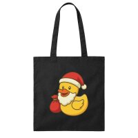 Jutebeutel Quietscheente Weihnachtsmann Gummiente 10 Liter